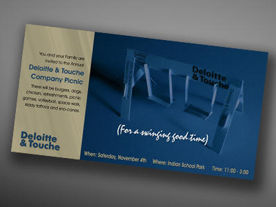 Deloitte & Touche invitation design